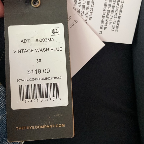 NWT FRYE JEANS size 30 - Picture 6 of 8
